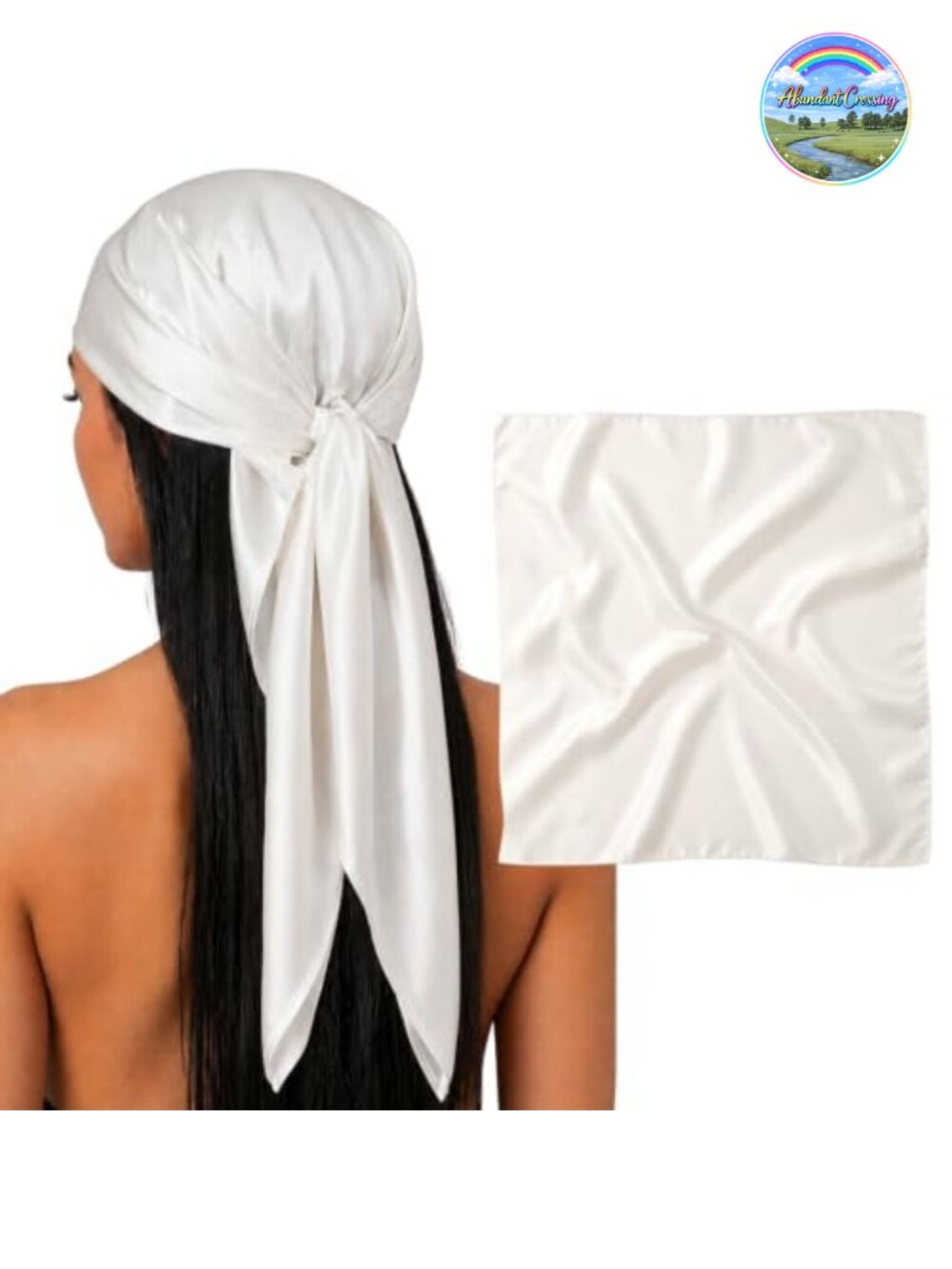100% Mulberry Silk Head Scarf Bandana 19 Momme Grade 6A 36" Square